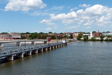 Obraz premium Dam On Fox River At De Pere, Wisconsin