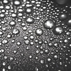 Water drops background. Generative AI.