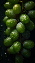 Green Grapes. Created with Generative AI.