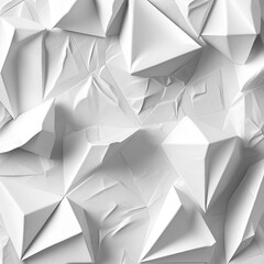 Seamless white crumpled paper background texture Generative AI