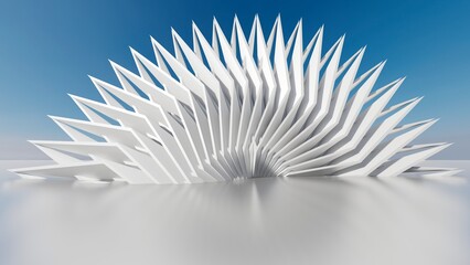 Podium background for product display, sharp throne design 3d render