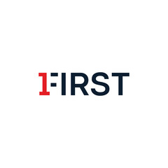 first logo with logotype and wordmark design concept number 1 in the letter F