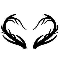 Antler deer illustration