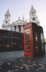 London Bus and Phone Booth