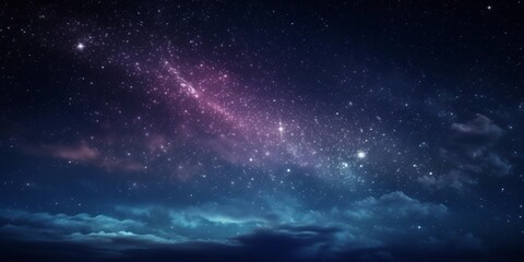 beautiful sky night with stars background - obrazy, fototapety, plakaty