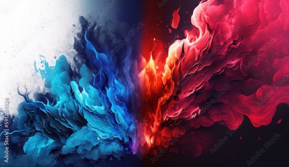 Poster Colorful dynamic swirl abstract background pattern design. Suitable background and wallpaper, youtube banner. Generative ai