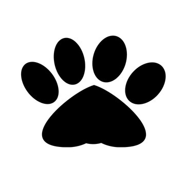 Anilmal  Paws. Cute animal paw. Dog paw print wave line. cat paw print. Pet foot trail. Black dog step silhouette. Bunny foot print. Rabbit paws.