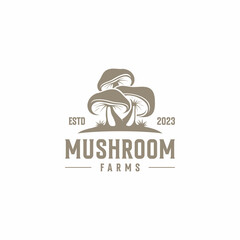 MUSHROOM VINTAGE LOGO DESIGN