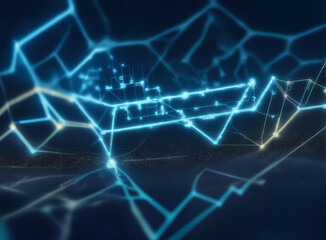 Abstract Technology Background of Futurism