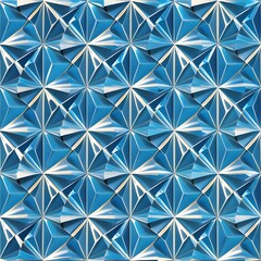 Geometric pattern of overlapping polygons in blue tones. The image was created using generative AI. Geometric texture.