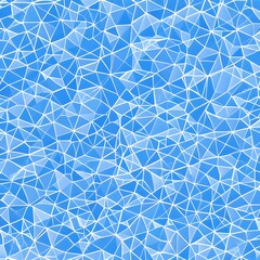 Geometric pattern of overlapping polygons in blue tones. The image was created using generative AI. Geometric texture.