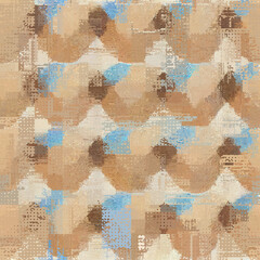 Vector image with imitation of grunge datamoshing texture.