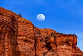 moon over the desert