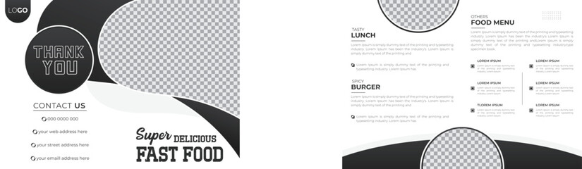 Special Delicious Food Menu Bifold Brochure Creative Design, Bifold 4 Page Brochure Flyer Design Template Design Suitable for Restaurant Business