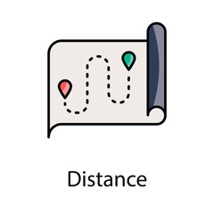 Distance icon. Suitable for Web Page, Mobile App, UI, UX and GUI design