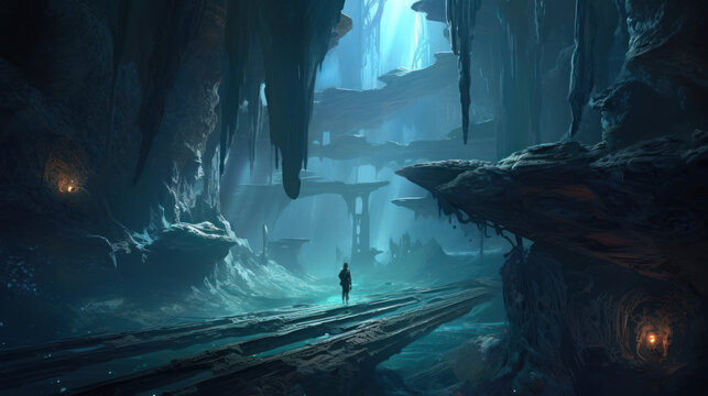 Sci-fi fantasy abyss generative ai