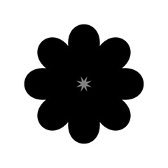 Flower on white background Round ornament Abstract flower element for creative design tasks Mandala Vector illustration