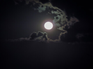 Fototapeta na wymiar noche oscura de luna llena
