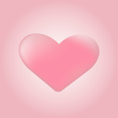 Pink heart gradient vector