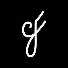 Initial letter GF vector logo premium sign
