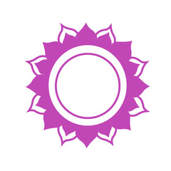 Symbol of Sahasrara (crown chakra) on white background