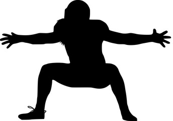 Fototapeta na wymiar rugby player silhouette