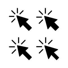Click icon vector illustration. pointer arrow sign and symbol. cursor icon
