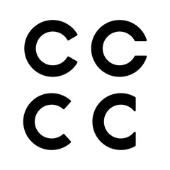 Copyright icon vector illustration. copyright sign and symbol