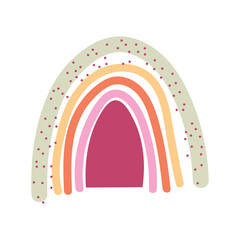 Beautiful rainbow on white background