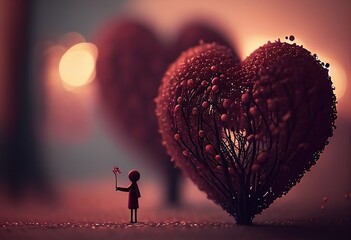 Dreamy heart shaped balloons symbolize grateful love romantic decorative background