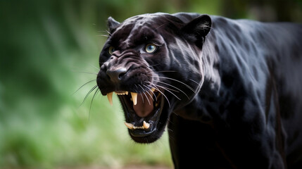 Naklejka na ściany i meble Exotic black panther.