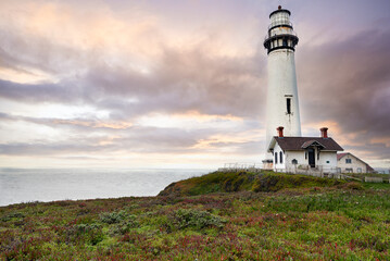 Pigeon Point Lighthouse is a lighthouse built in 1871 to guide ships on the Pacific coast of California. It is located on the coastal highway 1 near Pescadero, between Santa Cruz and San Francisco.