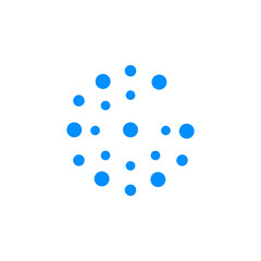 dots with letter G vector logo premium sign