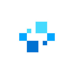 box with pixel data vector logo premium sign