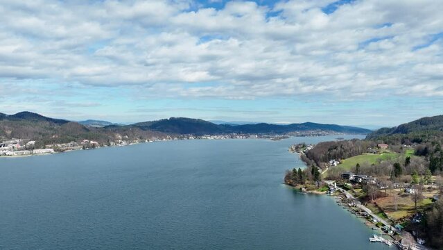 Lake Woerthersee in Austria - aerial view - travel photography