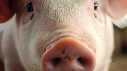 Adorable Hampshire pig