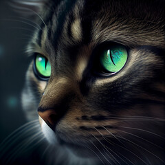 Cat whit Smaragd Green Eyes