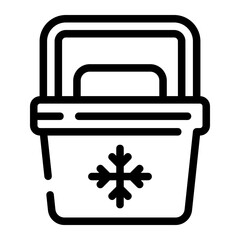 ice box line icon