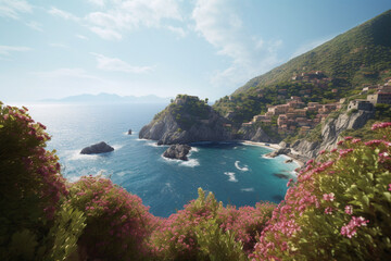 Fototapeta premium view of the coast of the region sea created using generative Al tools