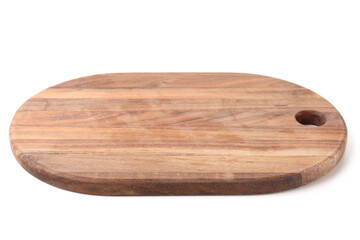 New wooden cutting board isolated on white background