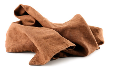 Clean fabric napkin isolated on white background
