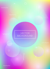 Neon Design. Hologram Background. Geometric Texture. Dynamic Flyer. Blue Space Pattern. Round Ultraviolet Composition. Retro Vector. Vibrant Dots. Violet Neon Design