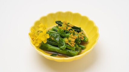 春の和食｜菜花(なばな)のお浸し　イメージ