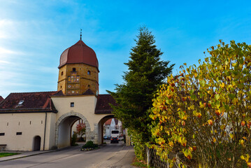 Fototapeta na wymiar Oberes Tor Lauchheim, Ostalbkreis / Baden-Württemberg