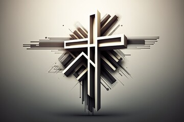 cross on a wall. Generative AI