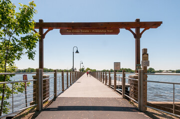 The Fox Cities Trestle - Friendship Trail Bridge Across Little Lake Butte des Morts at Fritsie Park, Neenah, Wisconsin