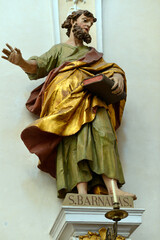 Figur des Apostels Barnabas in der der Basilika St. Vitus (Ellwangen)