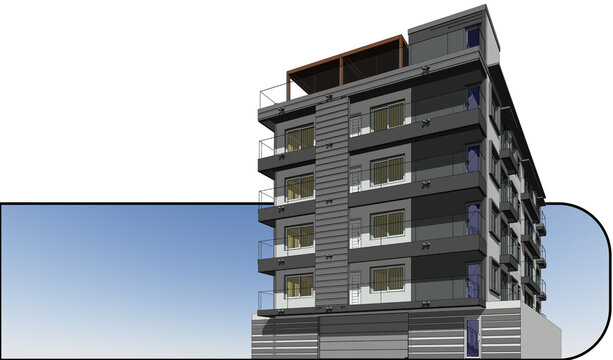 Contemporary Four-Level Home, Elegant Exterior Design, Urban Residential Architecture, Family Living