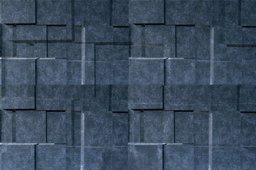 Abstract texture background of culled concrete cubes. Texture backgrounds. 3d rendering