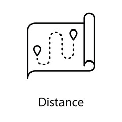 Distance icon. Suitable for Web Page, Mobile App, UI, UX and GUI design